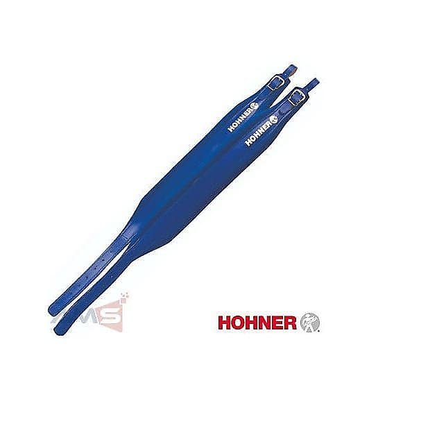 Correas de cuero azul para acordeón Hohner ACC13 (fabricadas en Italia)